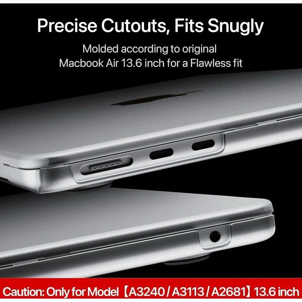 Compatible for MacBook Air 13.6 inch Case M4 M3 M2 2025 2024-2022 Release Model